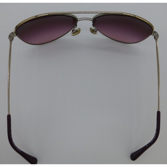 Coach Sunglasses Light Gold-Tone Aviator Sunglasses With Original Case - Picture 15 of 16